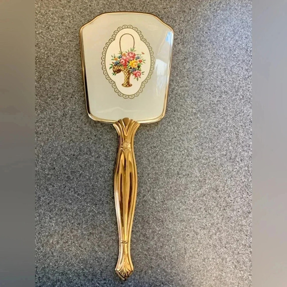 Vintage Gold Tone 5 Piece Vanity Set Complete Never Used - Picture 5 of 11